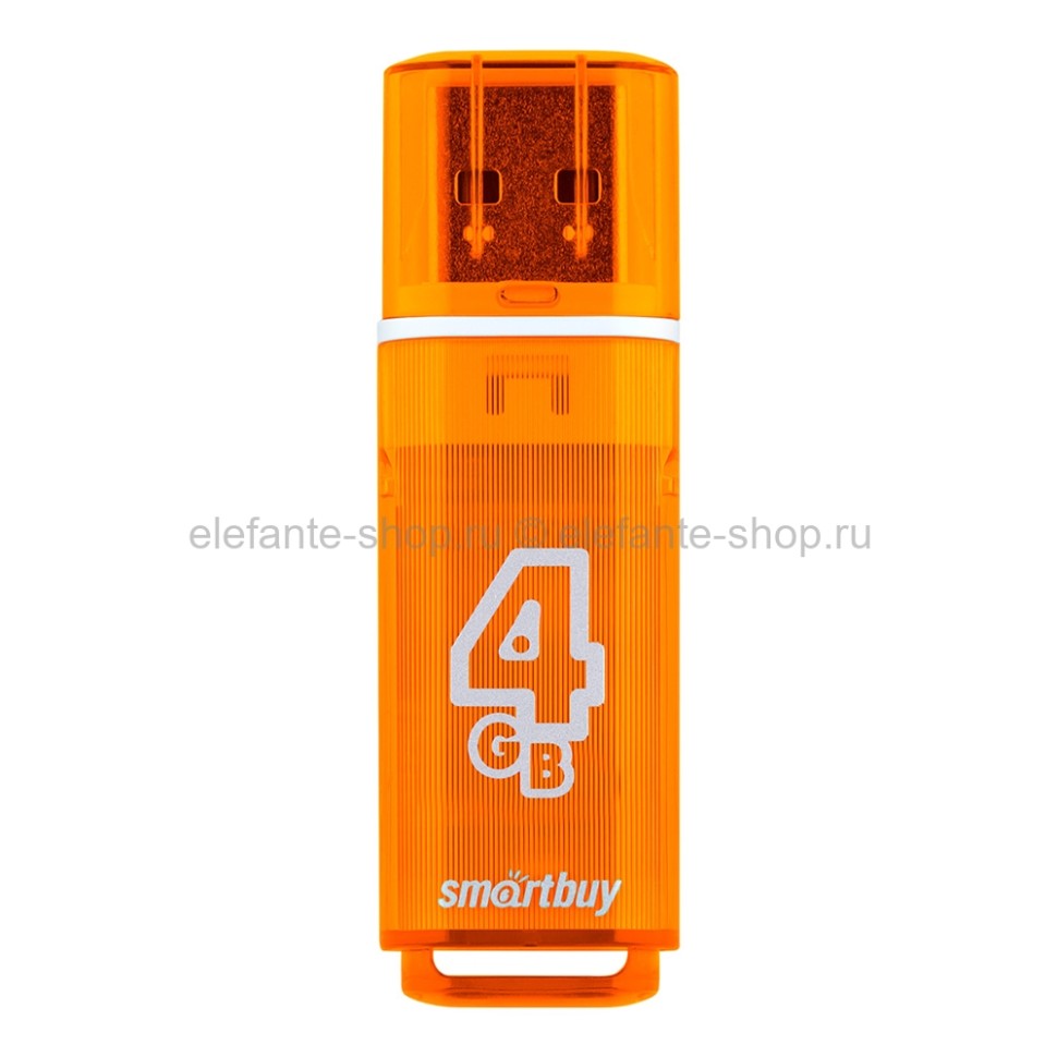 Флеш-накопитель USB 4GB Smart Buy Glossy Orange (UM)