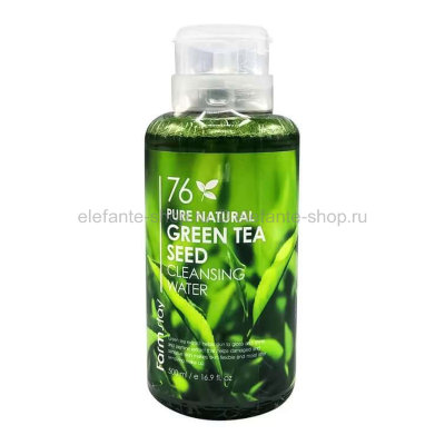 Очищающая вода Farmstay Pure Natural Green Tea Seed Cleansing Water (78)