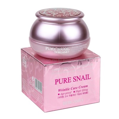 Восстанавливающий крем на основе улиточного секрета Bergamo Pure Snail Wrinkle Care Cream 50 мл (51)