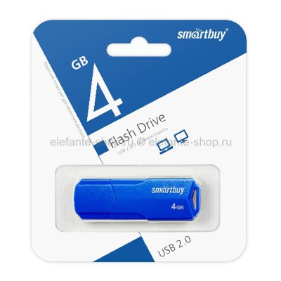Флеш-накопитель USB 4GB Smart Buy Clue SB4GBCLU Blue (UM)