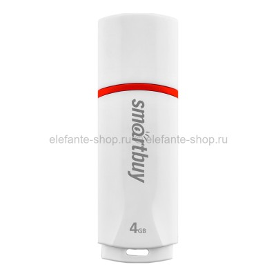 Флеш-накопитель USB 4GB Smart Buy Crown White (UM)