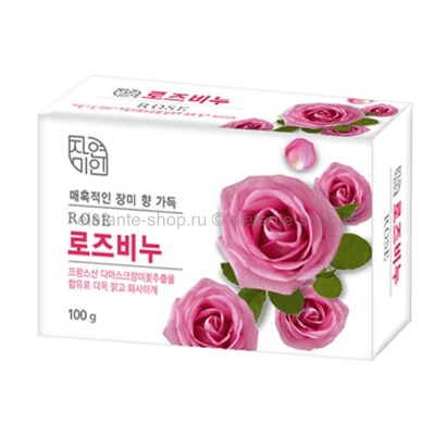 Мыло с экстрактом дамасской розы Mukunghwa Rose Beauty Soap, 100 гр (51)