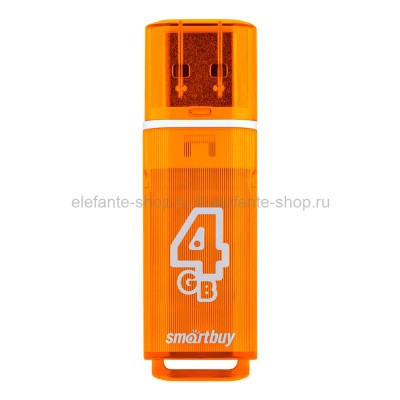 Флеш-накопитель USB 4GB Smart Buy Glossy Orange (UM)