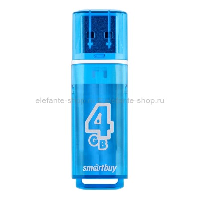 Флеш-накопитель USB 4GB Smart Buy Glossy Blue (UM)