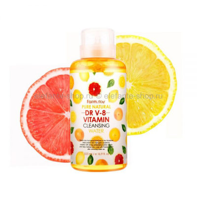 Очищающая вода Farmstay Pure Natural DR V-8 Vitamin Cleansing (78)