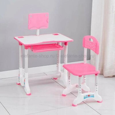 Набор детской мебели Стол и стул, розовый цвет DT-315