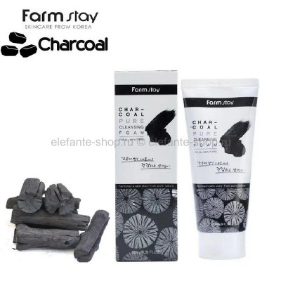 Пенка для умывания FarmStay Charcoal Pure Cleansing Foam, 180 мл (125)