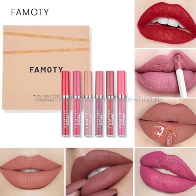 Набор блесков для губ Famoty Matte Liquid Lipstick 6pcs (106)