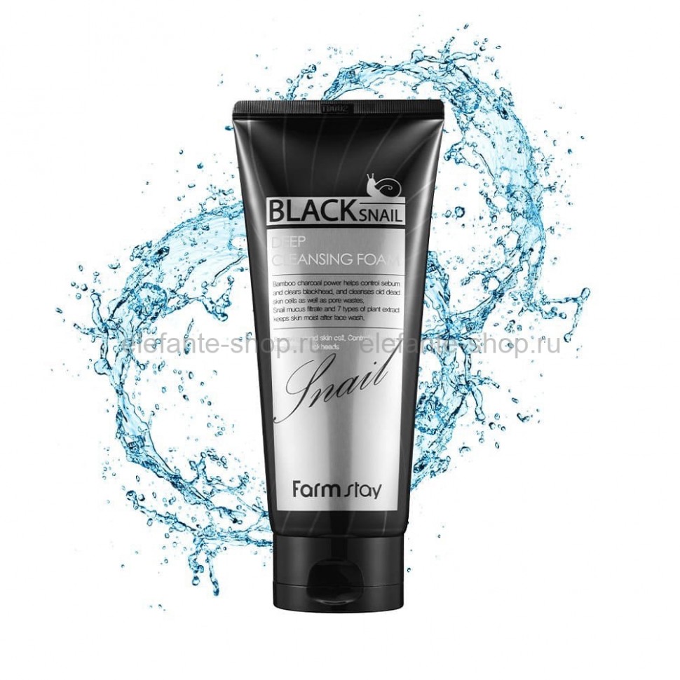 Пенка для умывания FarmStay Black Snail Deep Cleansing Foam, 180 мл (125)