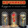 Ночник Роза в колбе с подсветкой S-176 (BJ)
