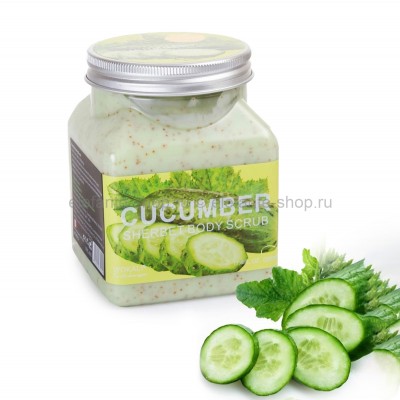 Скраб для тела Wokali Sherbet Body Scrub Cucumber, 350 ml