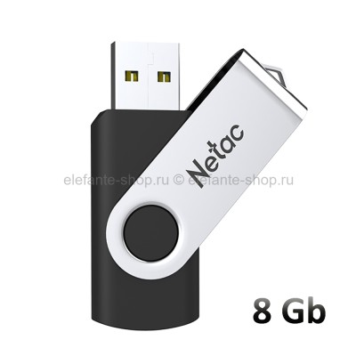 Флеш-накопитель USB 8GB Netac U505 Black/Silver (UM)