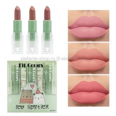 Набор матовых помад Fit Colors Ice Lipstick 3in1 (106)