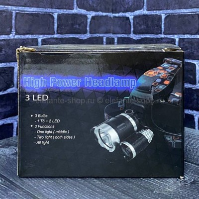 Налобный фонарик 3 Led High Power Headlamp (96)