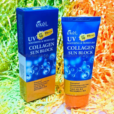 Солнцезащитный крем Ekel Collagen Sun Block SPF50/PA+++, 70 мл (78)
