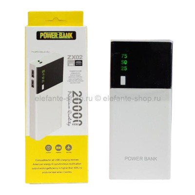 Повербанк ZX 02 Power Bank White (15)