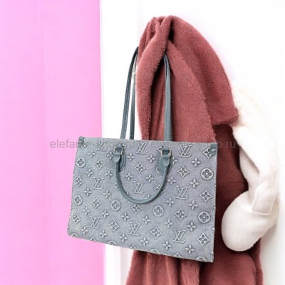 Сумка LV, люкс качества, текстиль + натуральная кожа