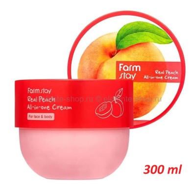 Крем FarmStay Real Peach All in One Cream for Body and Face 300ml (125)
