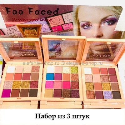 Набор теней для век FOO FACED Colors Matte Eye Shadow Makeup 16 colors, 3 штуки 