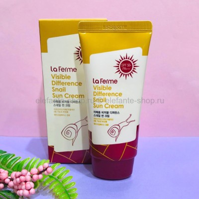 Солнцезащитный крем La Ferme Visible Difference Snail Sun Cream SPF 50+/PA+++ 70g (78)