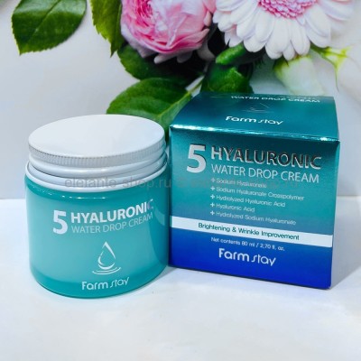 Крем для лица FarmStay Hyaluronic 5 Water Drop Cream 80ml (125)