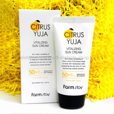 Солнцезащитный крем Farmstay Citrus Yuja Vitalizing Sun Cream 70g (13)