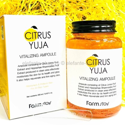 Ампульная сыворотка Farmstay Citrus Yuja Vitalizing Ampoule 250ml (13)