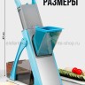 Овощерезка ручная для овощей и фруктов с контейнером S-30 голубая (BJ)