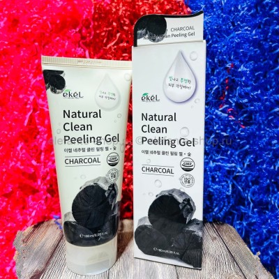 Пилинг-скатка с углём Ekel Natural Clean Peeling Gel Charcoal 180ml (125)
