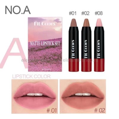 Набор помад Fit Colors Matte Lipstick Set #A 3pcs (106)