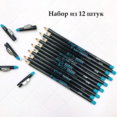 Набор карандашей Kiss Beauty Fit Me Eyebrow Pencil, 12 штук