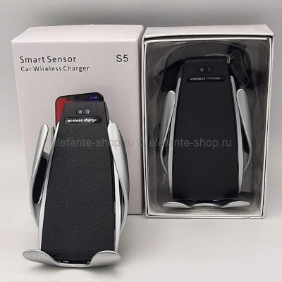 Держатель смартфона с зарядкой S5 Smart Sensor Car Wireless Charger 33467