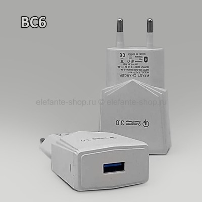 Сетевое зарядное устройство BC6 3.0 Power Adapter WHITE (15)