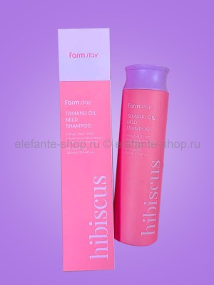 Шампунь Farmstay Tamanu Oil Mild Shampoo Hibiscus 300ml (13)