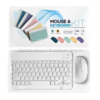 Беспроводная клавиатура и мышь Mouse & Keyboard Kit White (15)