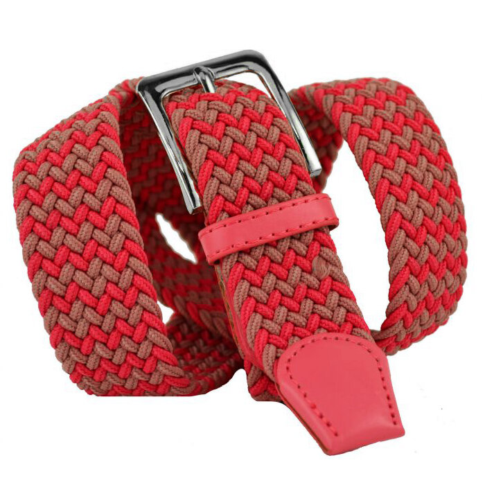 Ремень текстильный 35Rezinka-124 pink/red