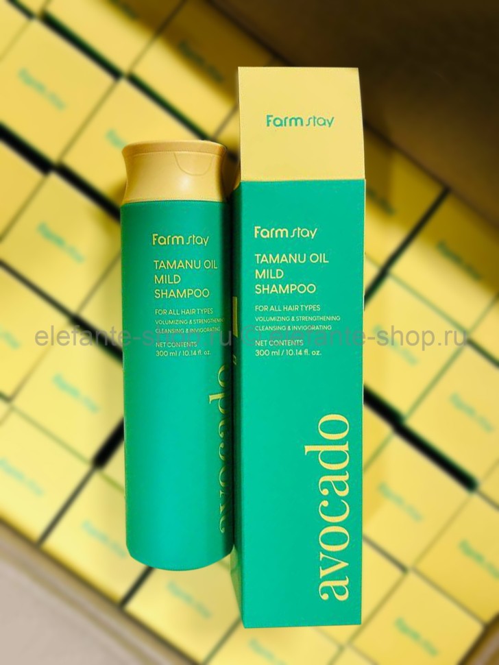 Шампунь Farmstay Tamanu Oil Mild Shampoo Avocado 300ml (13)