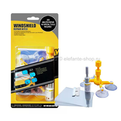 Набор для устранения трещин на стекле Windshield Repair Kit, TV-449