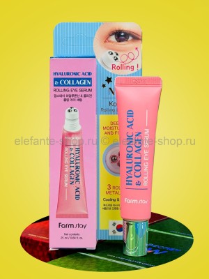 Сыворотка-роллер для век Farmstay Hyaluronic Acid Collagen Rolling Eye Serum 25ml (13)