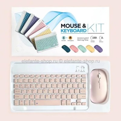 Беспроводная клавиатура и мышь Mouse & Keyboard Kit Pink (15)