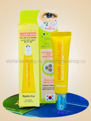 Сыворотка-роллер для век Farmstay Vitamin Collagen Rolling Eye Serum 25ml (13)