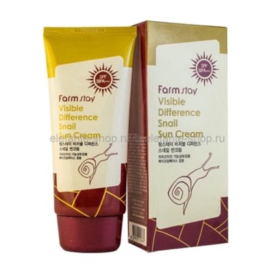 Солнцезащитный крем FarmStay Visible Difference Snail Sun Cream SPF50+/PA+++, 50 мл (51)