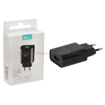 Зарядное устройство USB 2А HS5 ISA Black (20)