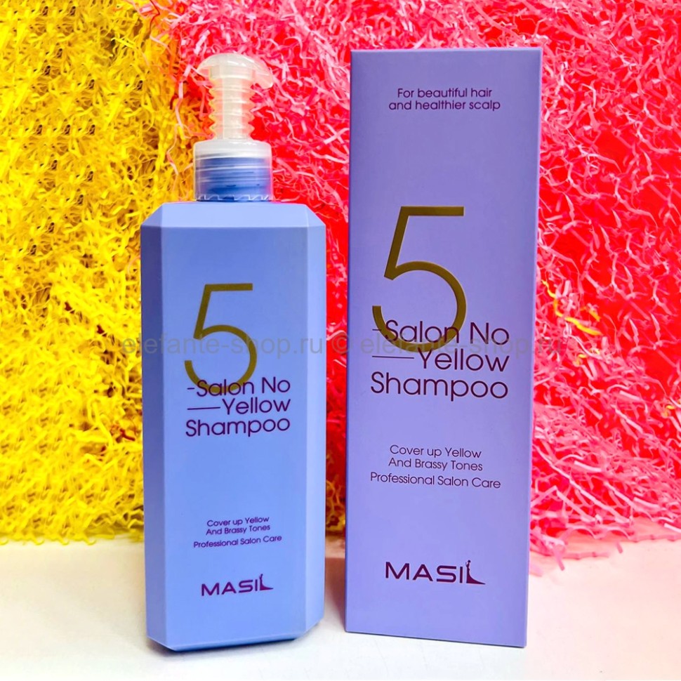 Шампунь для осветленных волос Masil 5 Salon No Yellow Shampoo 500ml (13)
