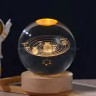 Ночник-светильник Стеклянный шар 3D 8см S-2 (BJ)