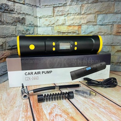 Автомобильный насос Car Air Pump CZK-3660 Black Yellow МА-549 (96)